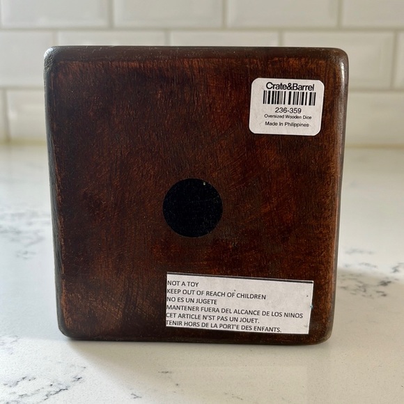 Crate&barrel Rustic Oversized Wooden Dice - Picture 13 of 16